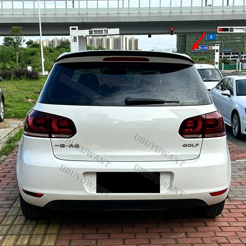 For Volkswagen VW Golf 6 2010 2011 2012 2013 High Quality ABS Plastic Rear Wing Roof Rear Box Decorated Spoiler