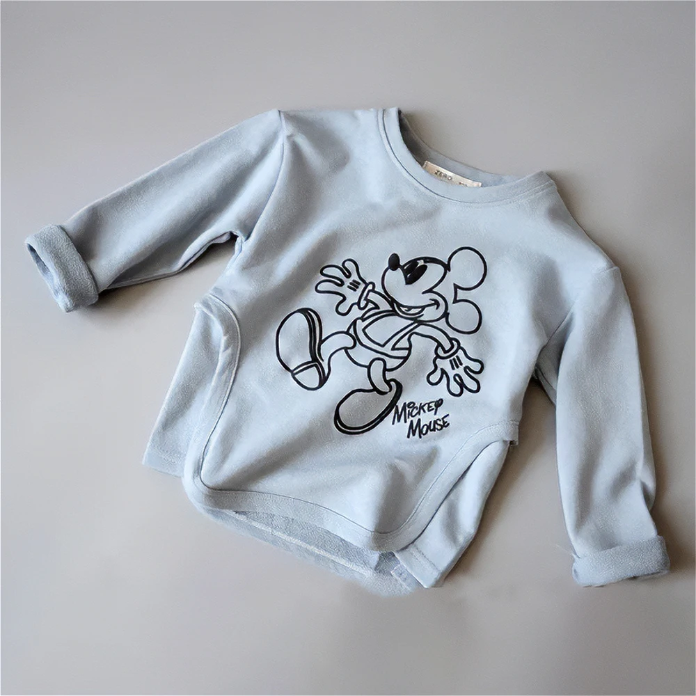 Spring autumn Cotton Hoodies Baby boys girls Unisex Cartoon Print Long Sleeve Tops Toddler Boys Casual Sweatshirts Outfits 2-7Y