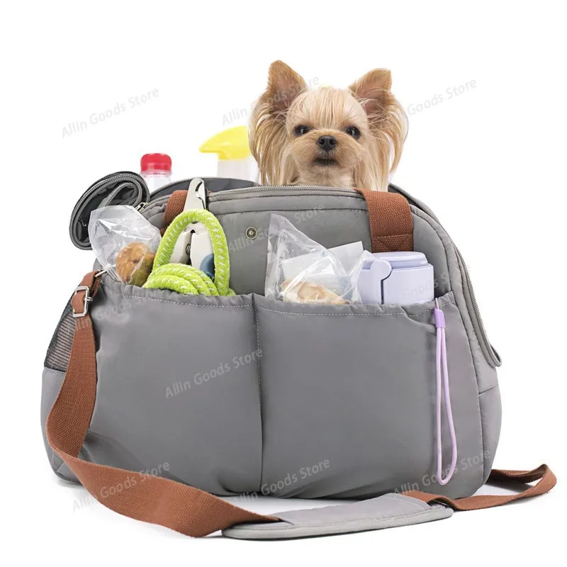 Portable Soft Sided Pet Travel Carrier Bag With Cover For Small Dogs Cats Puppies Multifunctional Car Seat Safe Pet Handbag