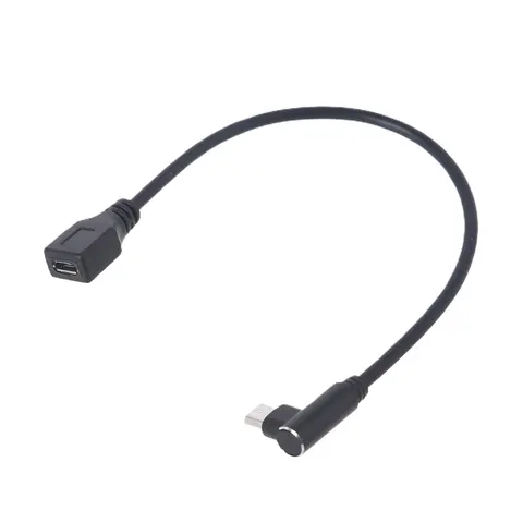 90 Degree Micro USB Male to Female Extension Cable Cord for Cellphone  Tablet and more