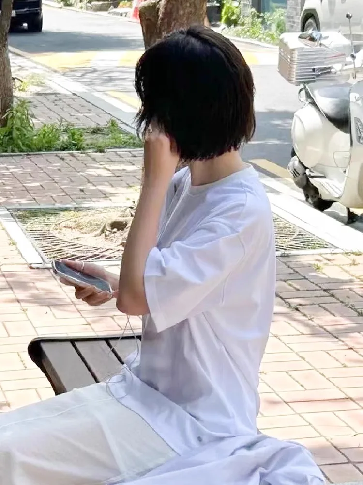 

Повседневная универсальная круглая футболка Amomento с 3D принтом Ne ort Sve, топ Dongda Gate, новая свободная летняя одежда для поездок на работу