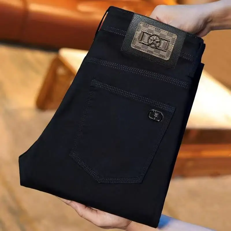 الشتاء الصوف السراويل الرجال سميكة ضئيلة مرونة الأعمال عارضة المخملية السراويل الدافئة الأزياء بلون أفخم السراويل الذكور الملابس #2