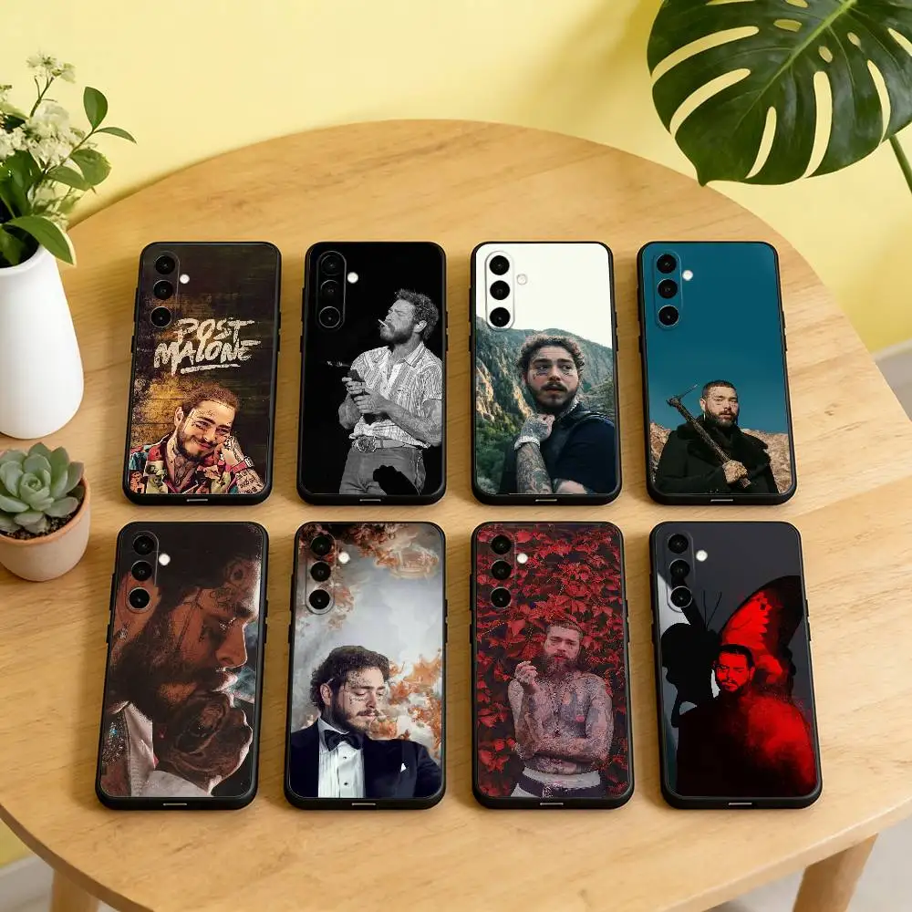 P-Post M-Malone Singer Phone Case For Samsung Galaxy A73,A72,A71,A70,A53,A52,A51,Soft Silicone Black Cover