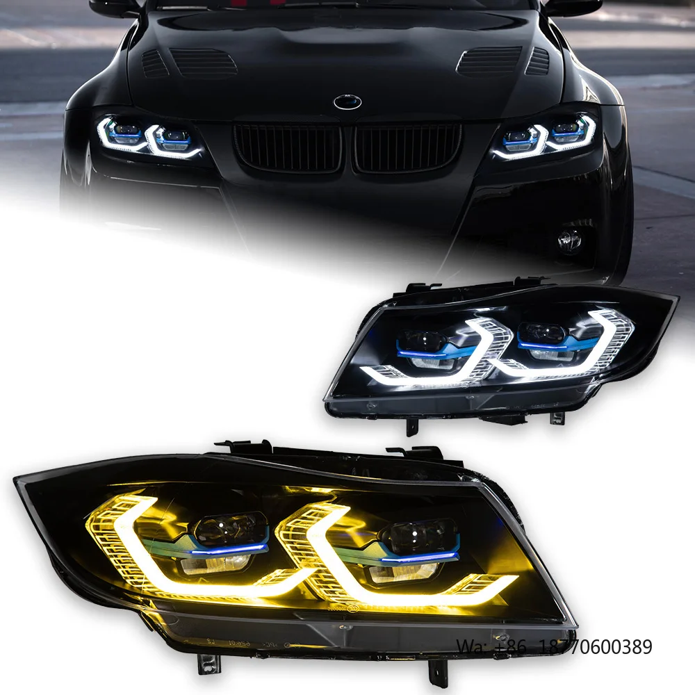 AKD Headlights for BMW 3 Series E90 LED Headlight E91 Laser Lens Head Lamp 330i 320i 328i 335i Signal Drl Automotive Accessories