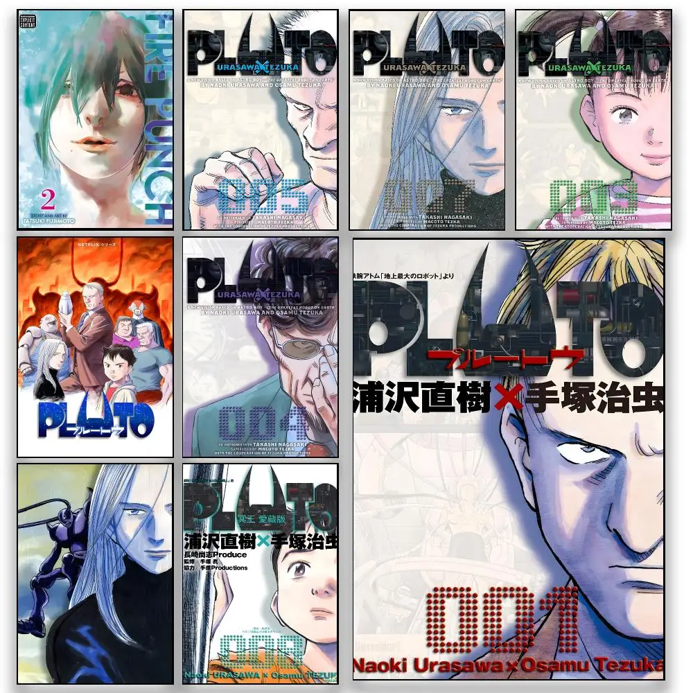 Anime P-PLUTO Sci-Fi Mystery Japanese Series Poster HD Wall Decor for Bedroom Living Room Dorm Bar Cafe Office Gift