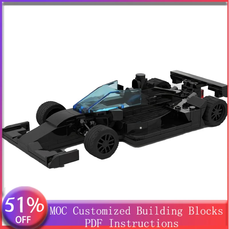 

253 детали: Гоночный одноместный суперкар MOC, модульный конструктор, популярный простой дизайн, DIY, игрушка для мальчиков, подарок на праздник