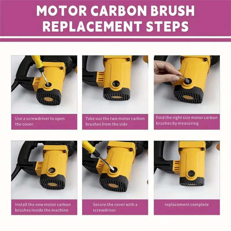 

ABZL 40Pcs Electric Motor Carbon Brushes 10 Models Of Carbon Brushes Suitable For Repair Power Tools Part