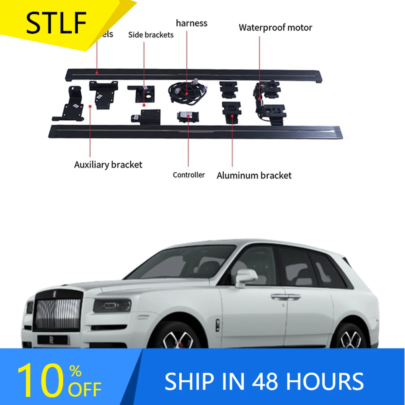 

STLFHigh Quality Aluminum Manufacturer Direct Sales Auto Parts Auto Pedals Electric Side Pedals for Rolls Royce Cullinan 2019+