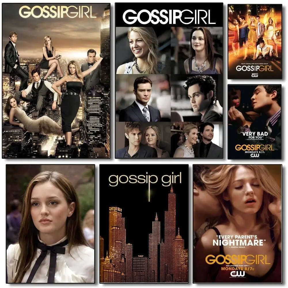 G-Gossip Girl TV Poster Self-adhesive Art Room Entrance Restaurant Wall Decor Art Painting
