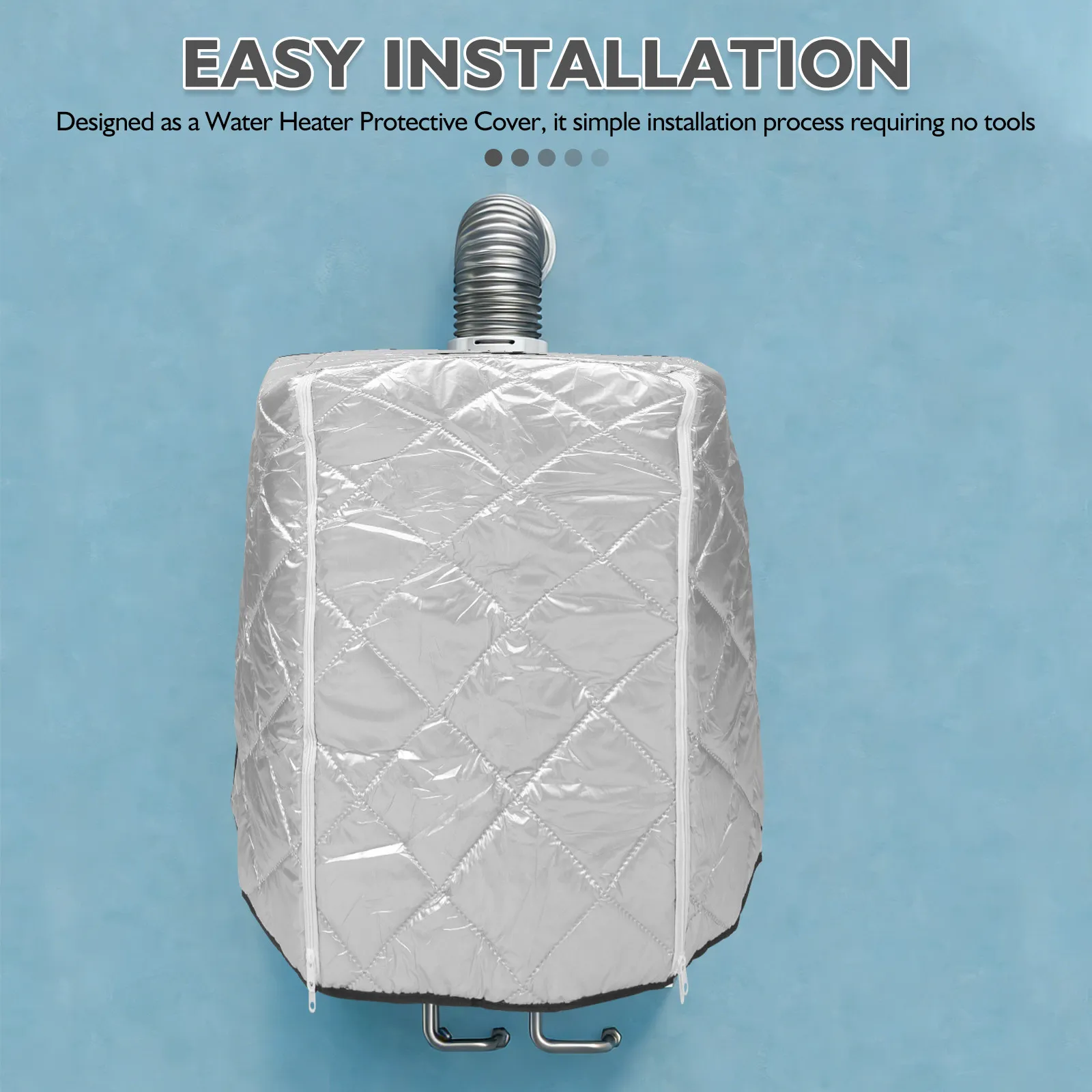 

Tankless Water Heater Cover Insulated Dustproof Waterproof Outdoor Freeze Protection Cover for Wall Heater and