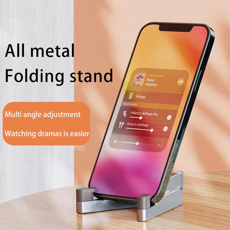 

Universal Aluminum Mobile Phone Holder Portable Foldable Desk Mount For IPhone IPad E-Reader Tablet Support Phone Bracket Stand