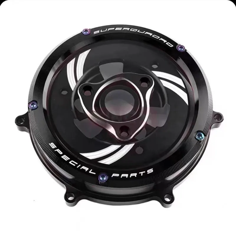 Panigale 959 1199 1299 V2 2020 -2021 Motorcycle Engine Clear Clutch Cover For Ducati Waterproof Protector Guard Aluminum Alloy