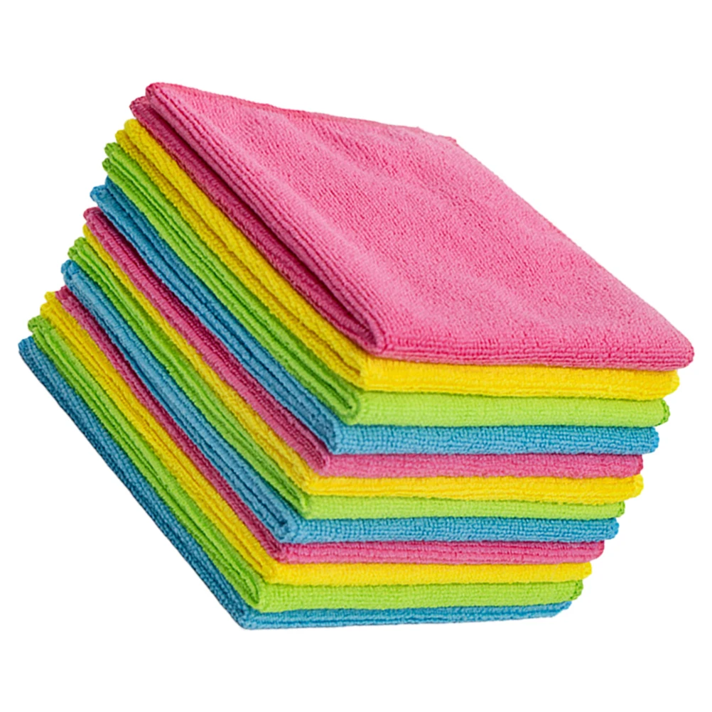 

12pcs Cleaning Cloth Microfiber Rags 30x30cm Soft Gentle Car Window Home Thickened Super Absorbent Vehicle Towel Dry Wipes
