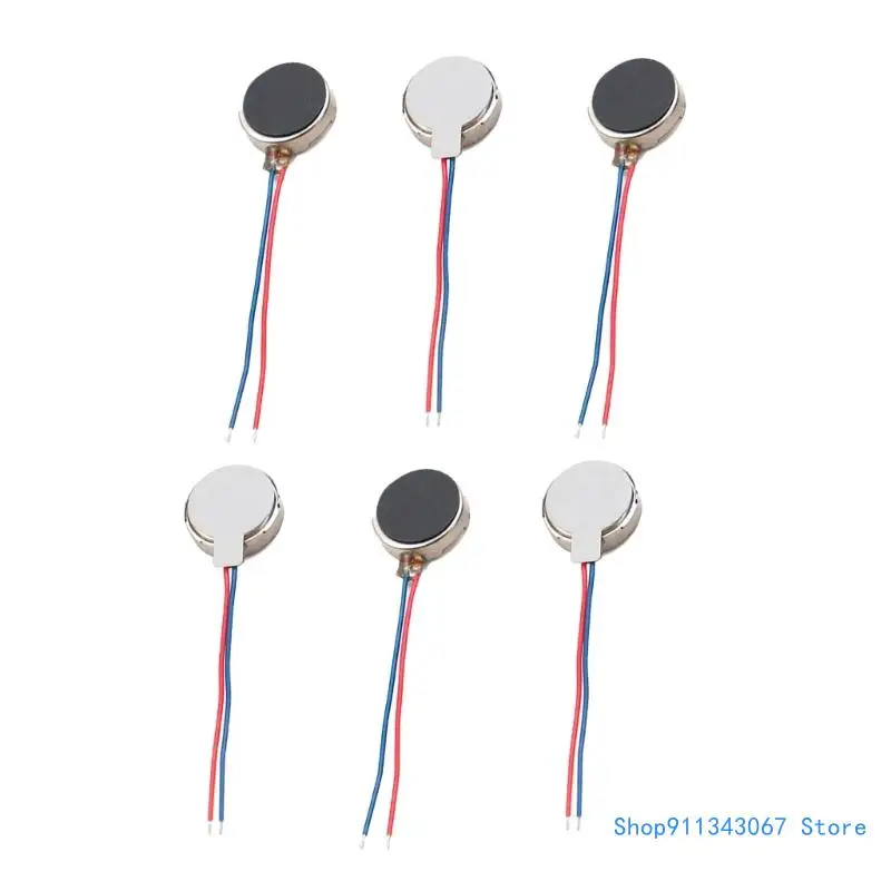 

6pcs Versatility Miniature Vibrators Motor for Toy Scanners Flat Button Design Drop shipping