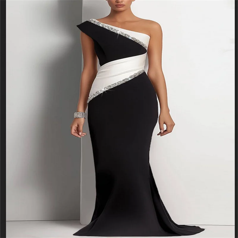 Prom Dresses 2026 Luxury One Shoulder Women Evening Dress Long Elegant Gowns Mermaid Dress Woman for Birthday Pictures Customizd
