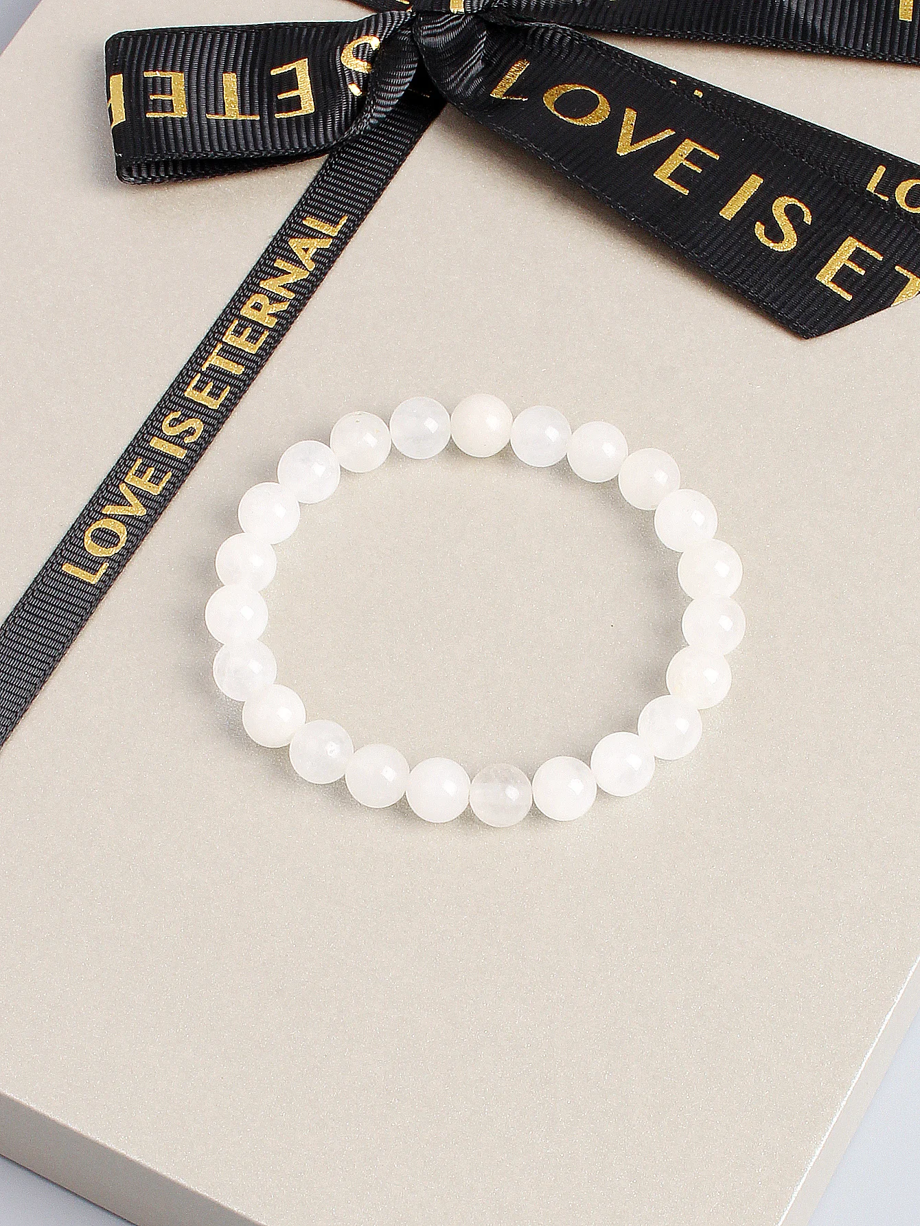 Natural White Jade Stone Bead Bracelet for Purifying Energy & Positive Vibes Emotional Balance Stress Relief Jewelry for Women - Image 5