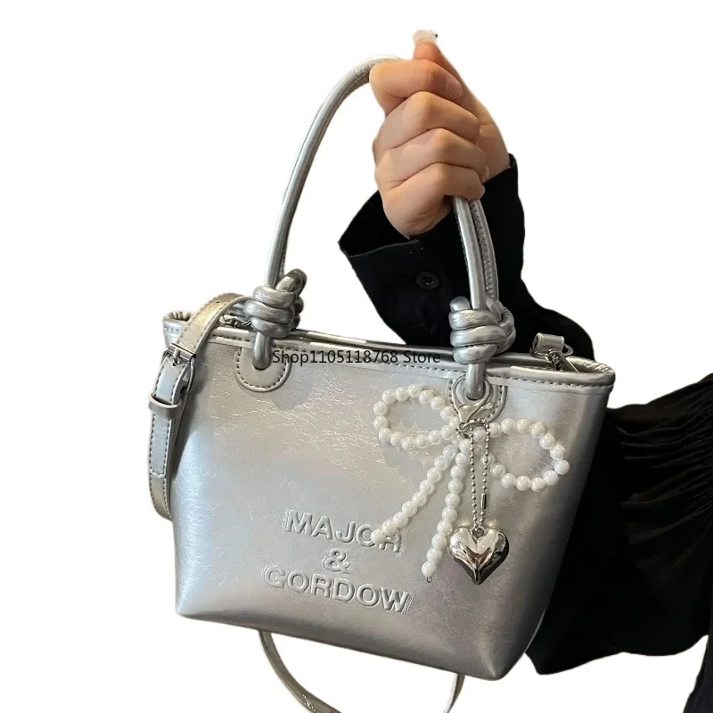 

Женская сумка-ведро, модная большая вместительная сумка через плечо, кожаная модная универсальная однотонная сумка