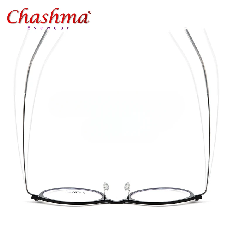 Denmark Brand Retro Round Glasses Frame Men Screwless Ultralight Eyewear Myopia Prescription Optical Titanium Eyeglasses 6541
