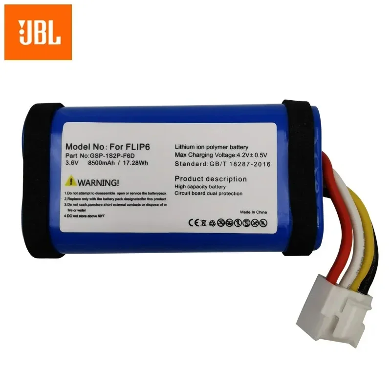 100% Original GSP-1S2P-F6D 8500mAh Wireless Bluetooth Speaker Replacement battery For JBL Flip6 Flip 6 Batteries Fast Shipping