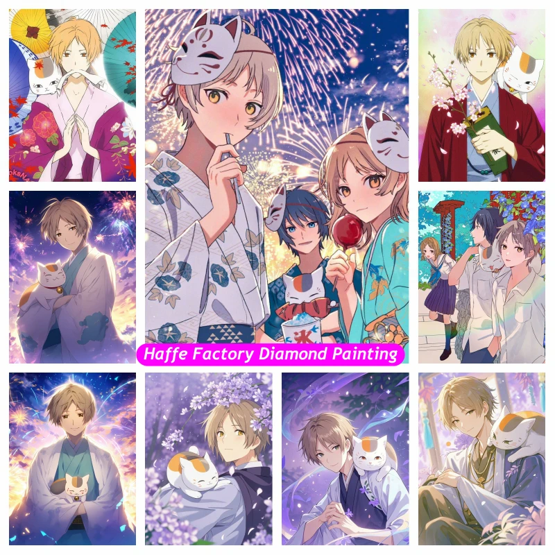 

Книга друзей Нацуме, аниме 5d алмазная живопись, милый Нацумэ и Мадара, вышивка крестиком, подарок ручной работы, мозаика, домашний декор