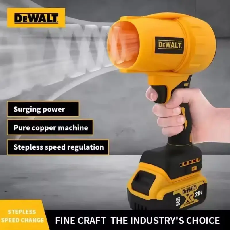 

DEWALT Cordless Air Blower Brushless Turbo Fan Violent Fan 800G Thrust Handheld Dust Blowing Tool Rechargeable 20V Battery