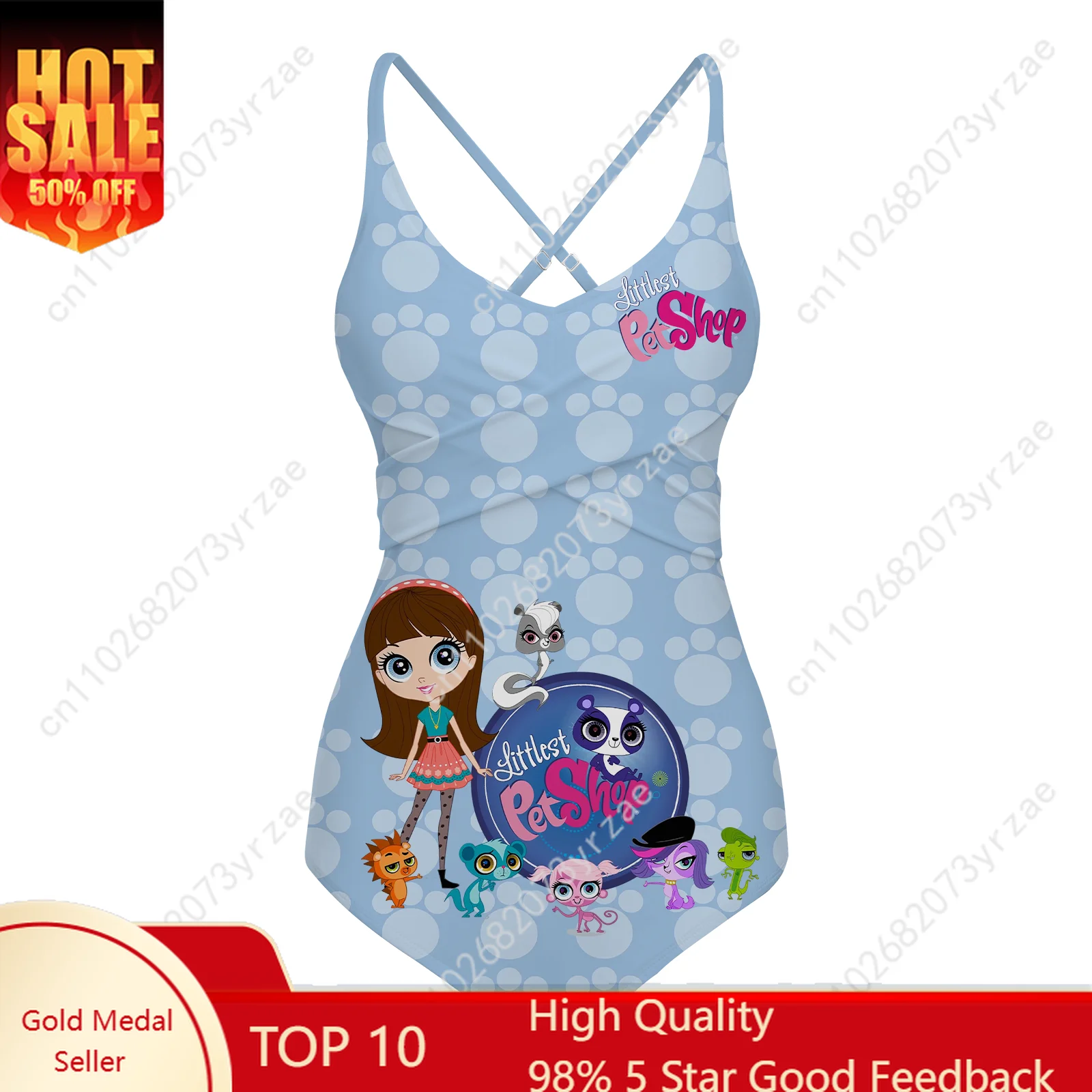 

Littlest Pet Shop Women Sling Swimsuits Personalized Pattern Sexy Swimwear Pool Party Beach Bikini Summer Custom Bathing Suits