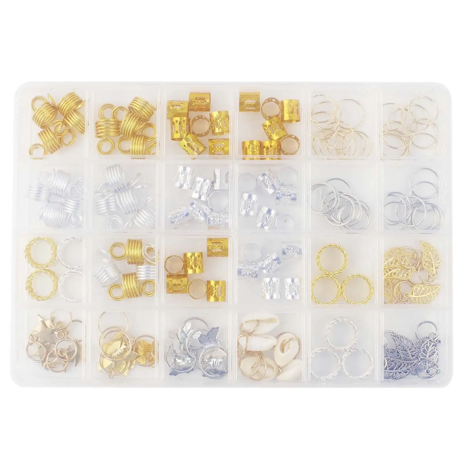 140Pcs Hair Braiding Beads, Accessories Set for Hair Decorations Bracelet Hair DIY 2