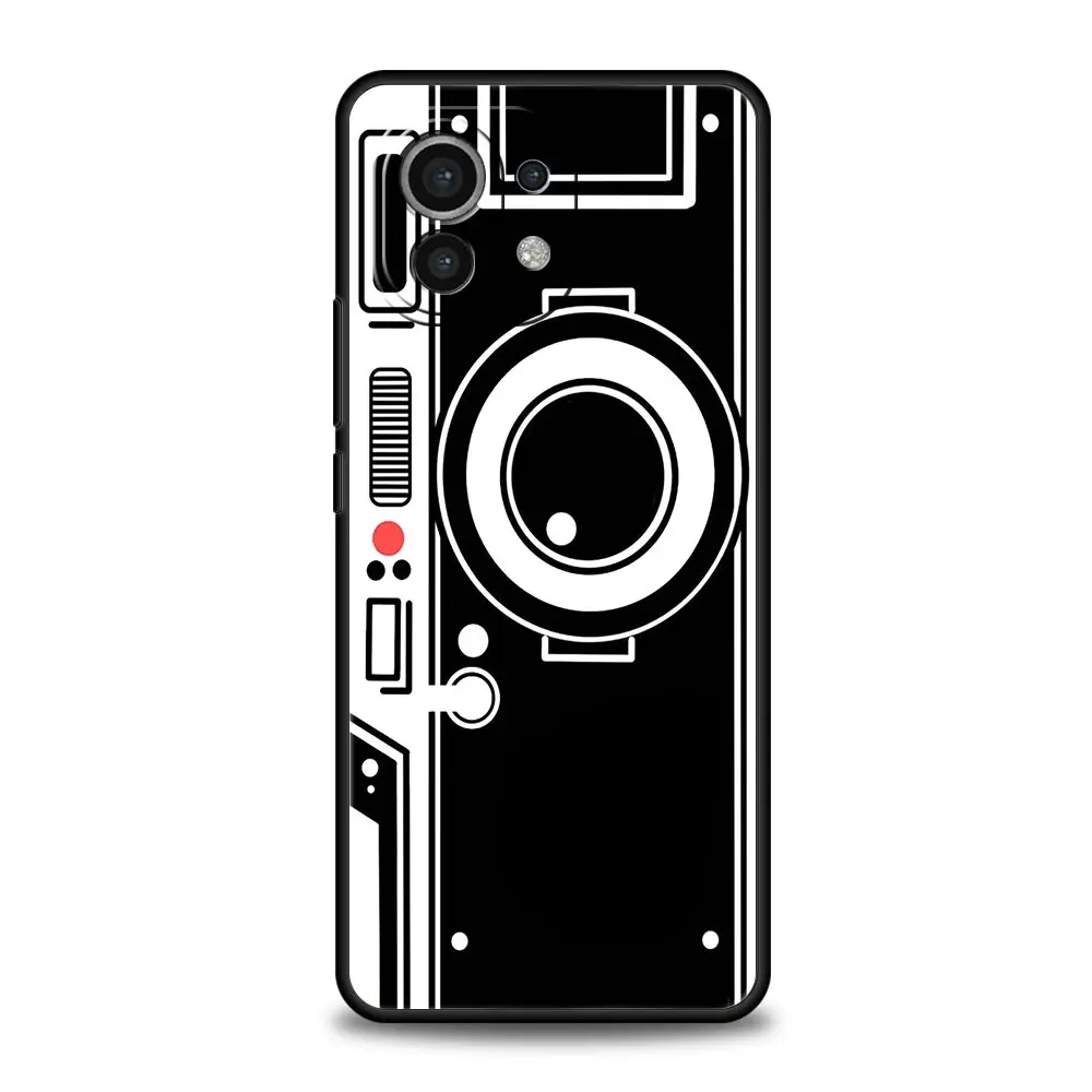 Vintage Tape Camera Gameboy Phone Case For Xiaomi Poco X5 X4 X3 Pro M3 M4 5G F3 F4 GT Mi 13 12 12T 11T 10T 11 Lite Cover Black