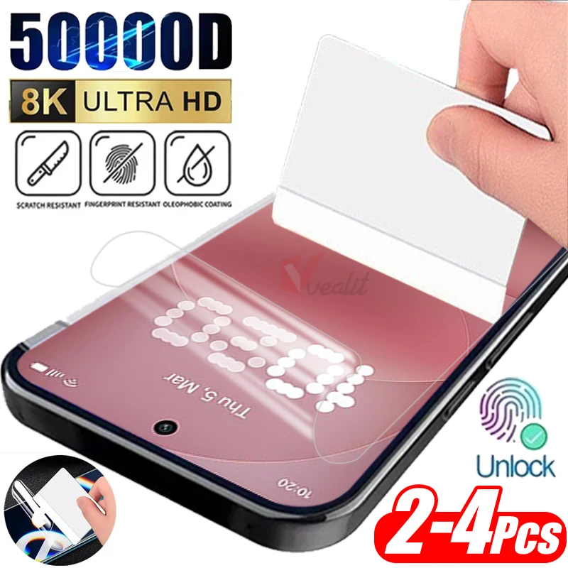 

﻿ 2-4Pcs Full Cover Silicone Flexible Hydrogel Film for Nothing Phone 4a Screen Protector for Nothing Phone 4a pro Film no glass