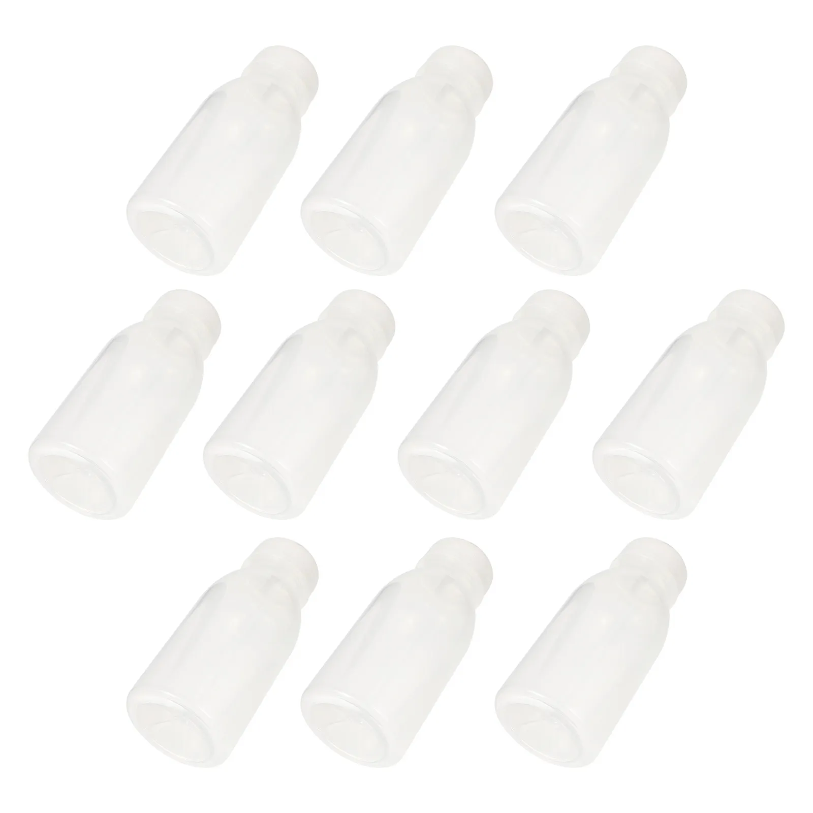 Juego de 10 Botellas de Plástico Transparente para Bebidas Frías y Calientes, Jugos, Kombucha, Agua Infusionada, Botellas Reutilizables