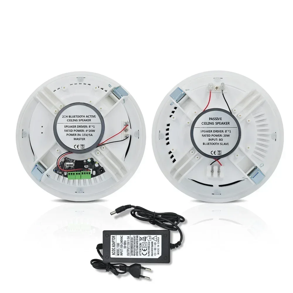 8 inch Bluetooth-plafondluidspreker Ingebouwde digitale klasse D-versterker 20 W stereoluidspreker Home Sound System Audio Residentieel