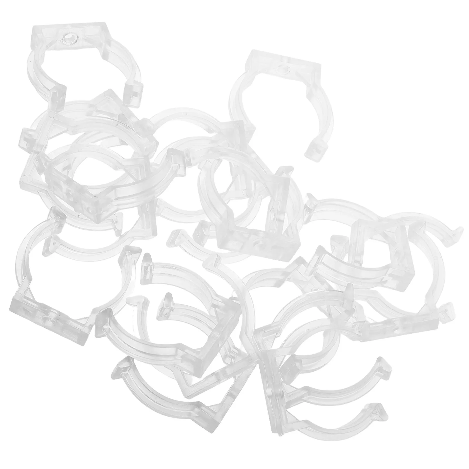 20Pcs Transparent Lamp Tube Clip for LED Fluorescent Light Tubes Versatile Fixing Clip Bright Uniform Illumination Tube