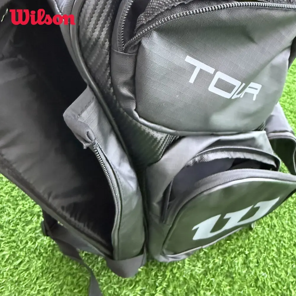 Wilson Tennis Bag High-Capacity Holds 2 Tennis Rackets Tennis Backpack Daily Portable Court Racket Bag Men Women Sports Backpack