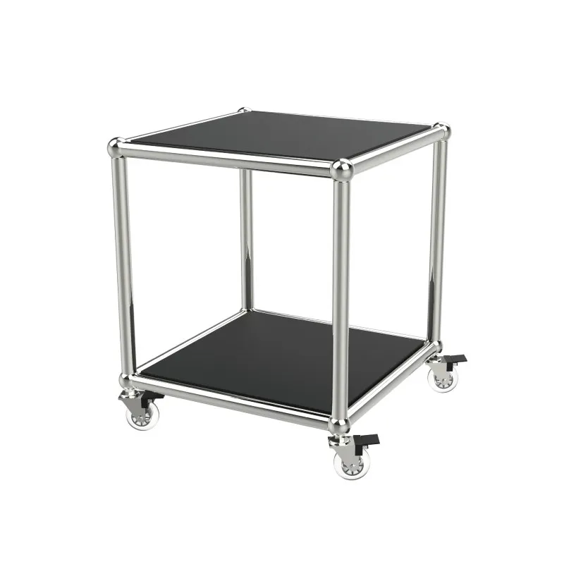 Mid-century Home Coffee Table Modern Rolling Side Tables Small Spaces Living Room Furniture Vintage Bedroom Bedside Table