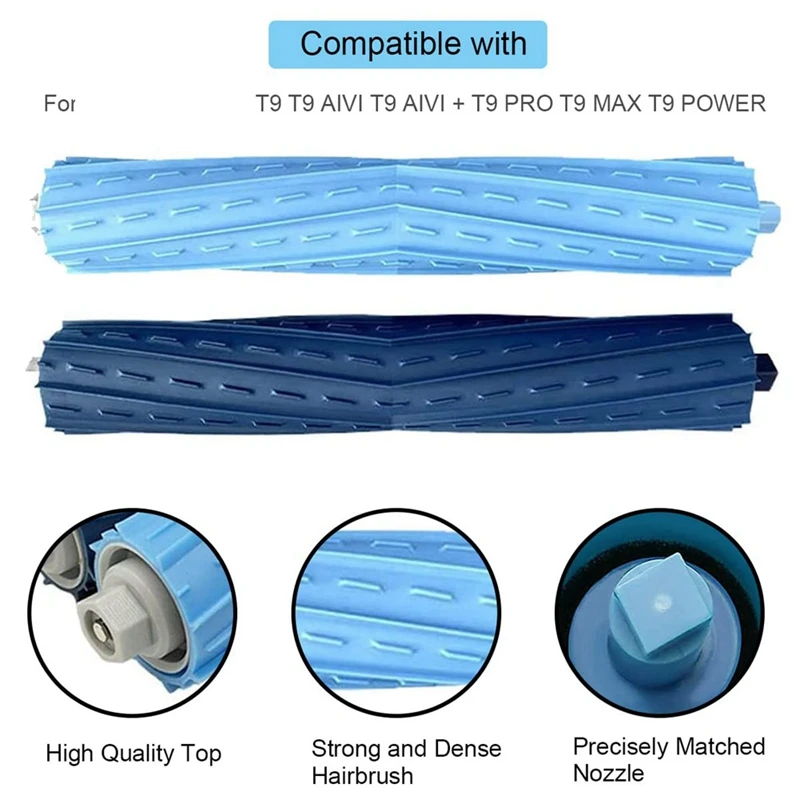 Replacement Roller Brush Side Brush Filters For Ecovacs Deebot Ozmo T9 AIVI T9 AIVI+ T9 PRO Vacuum Cleaner Accessories