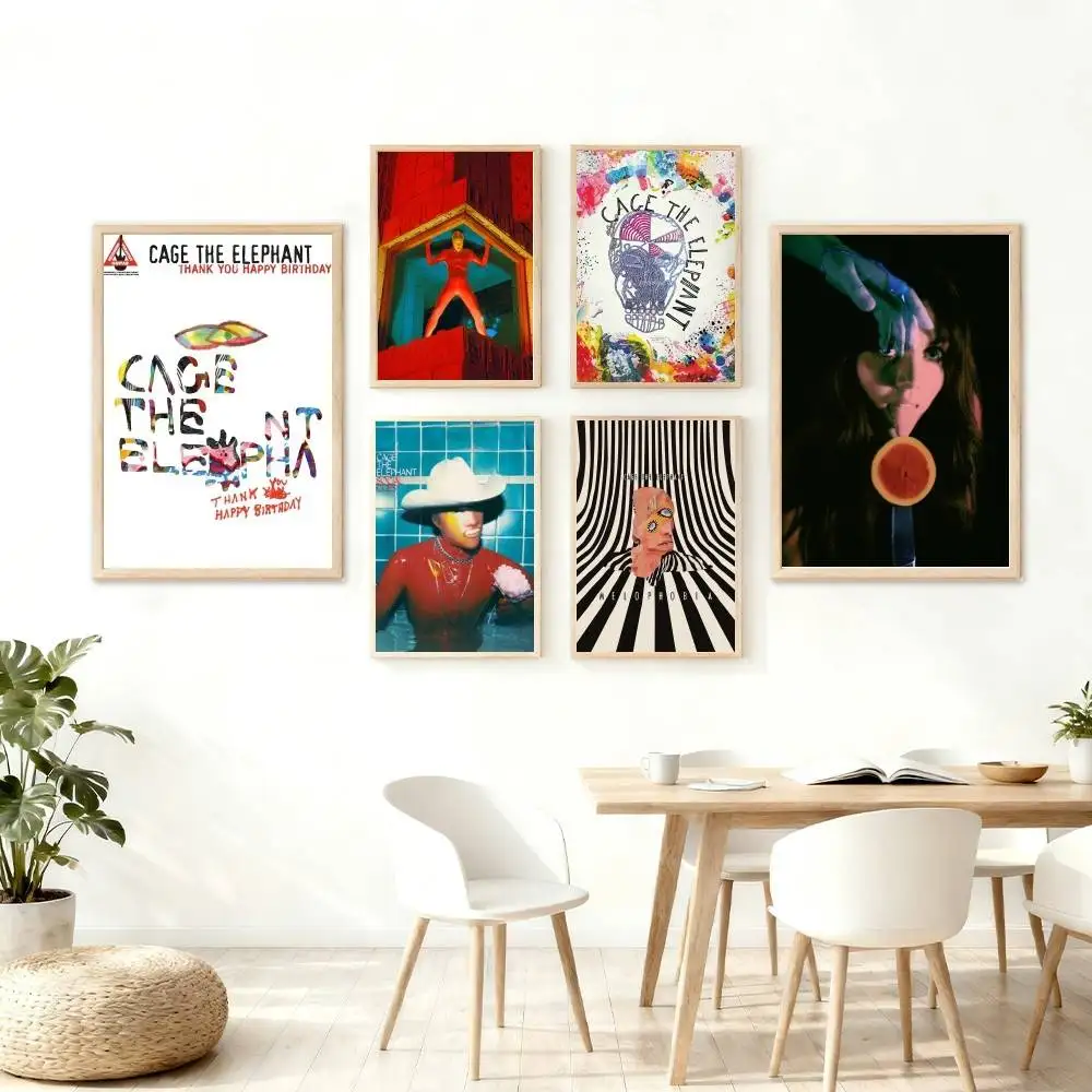 Band C-Cage The Elephant Poster Wall Art for Study Living Room Decor Unique Home Decoration Pictur Gift