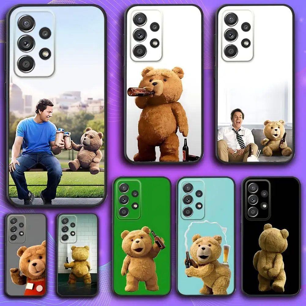 

T-Teddy Bear Movie Ted Phone Case For Samsung S 25,24,23,22,30,21,10,9,Ultra,Plus,Lite,FE,4,5 G Soft Black Case