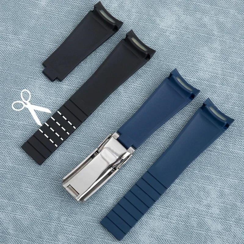 Ремешок для Rolex 20 мм подводник Carson Oysterflex GMT браслет складная пряжка 21 мм 22 мм натуральный резиновый ремешок для часов