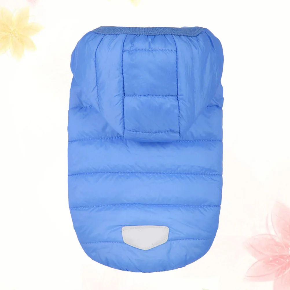 

Pet Winter Cotton Coat For Small Dogs, Soft Warm Hoodie Vest, Dog Winter Jacket For Outdoor Walking, Blue Size Xs