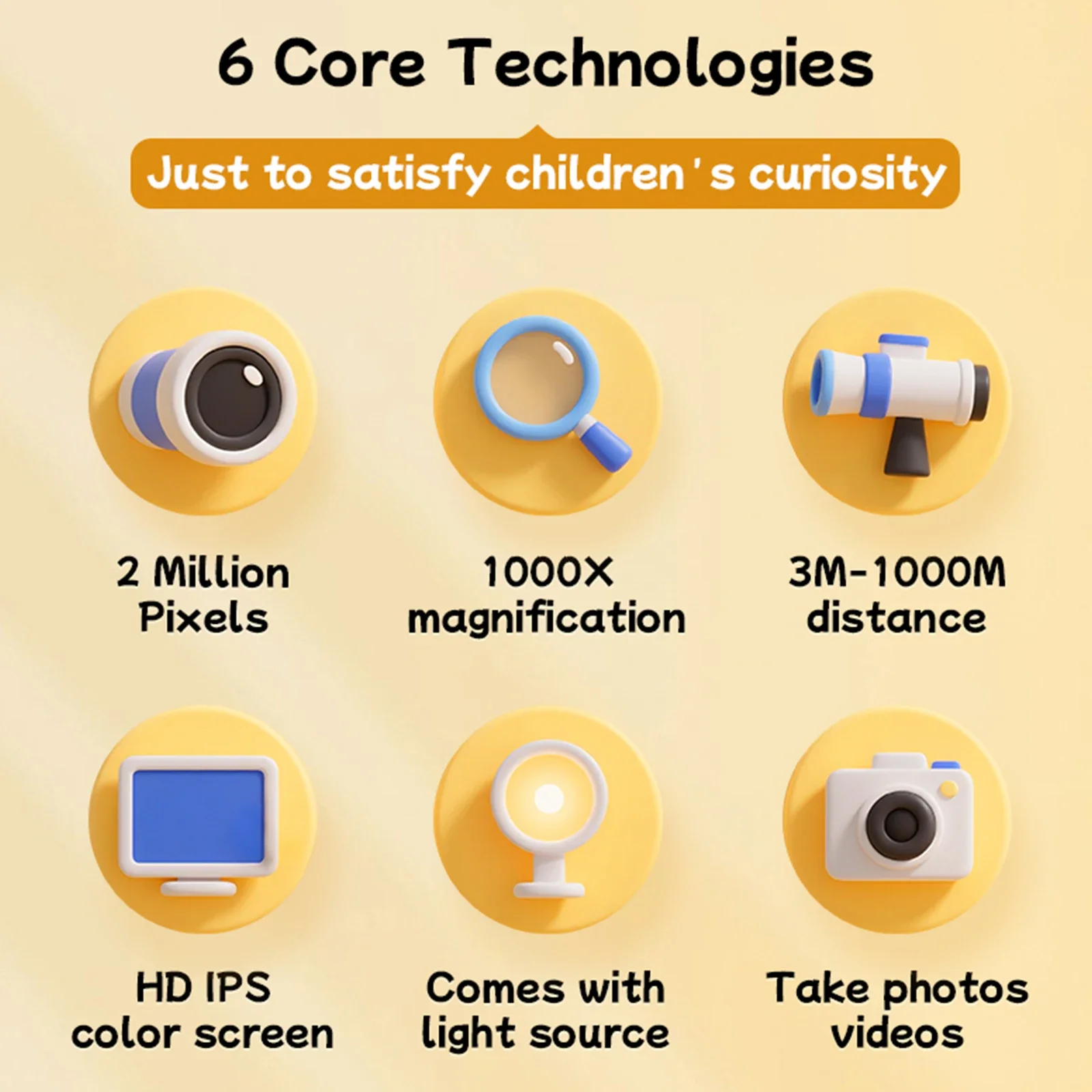 Microscope and Telescope 2 in 1 Kids Optical Educational Camera 2MP HD Microscope Camera 1000x Magnification Christmas Gifts view 6