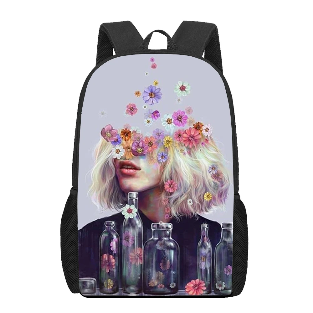 

Abstract Art Painting 3D Print School Bags for Teenage Girls Boys Casual Children Bookbags Kids Backpack Large Capacity Backpack