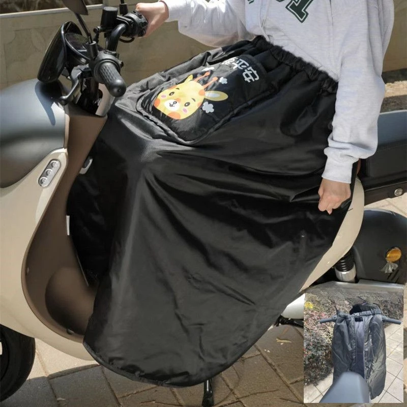 

Men Women Motorcycle Windshield Winter Warm Knee Protector Waterproof Apron Motorcycle Plus Velvet Warm Cotton Knee Cover Skirt