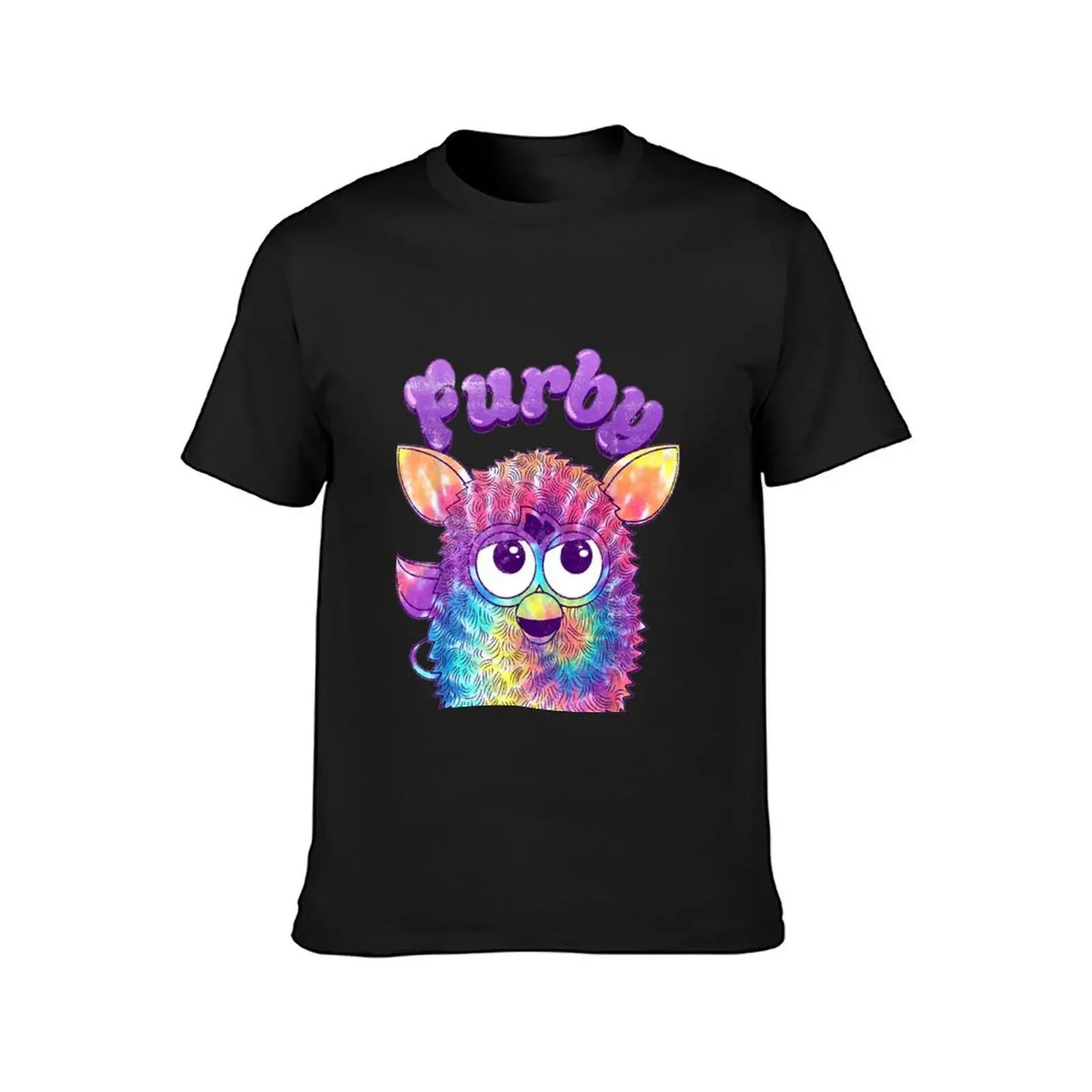 Furby Tie Dye Portrait T-Shirt graphic tee shirt graphics t shirts for men cotton