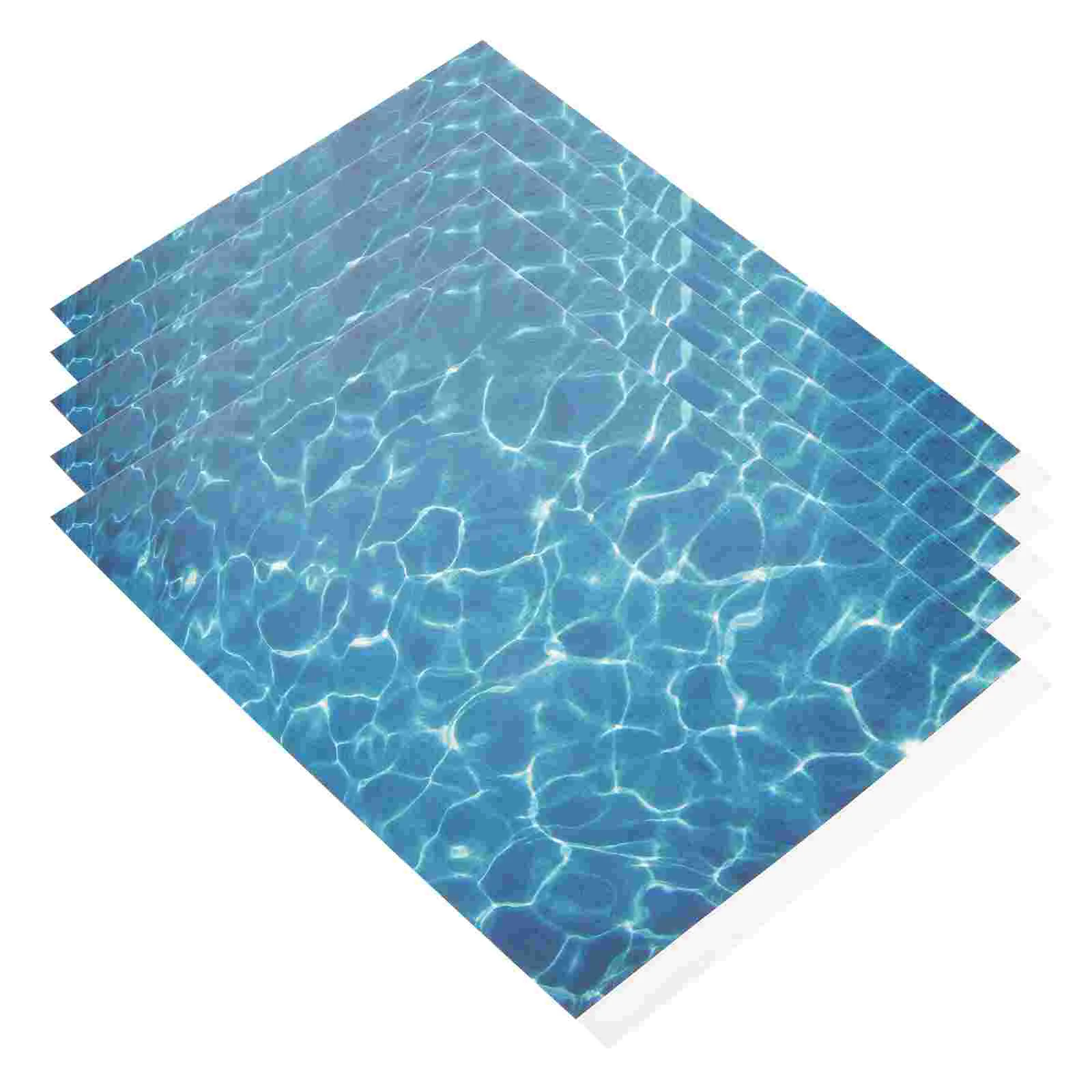 Feuilles de papier de verre pour la décoration de la nappe phréatique, matériaux de marijuana, faux motif d'ondulation découpable, base de menton de rivière bricolage, 5 feuilles