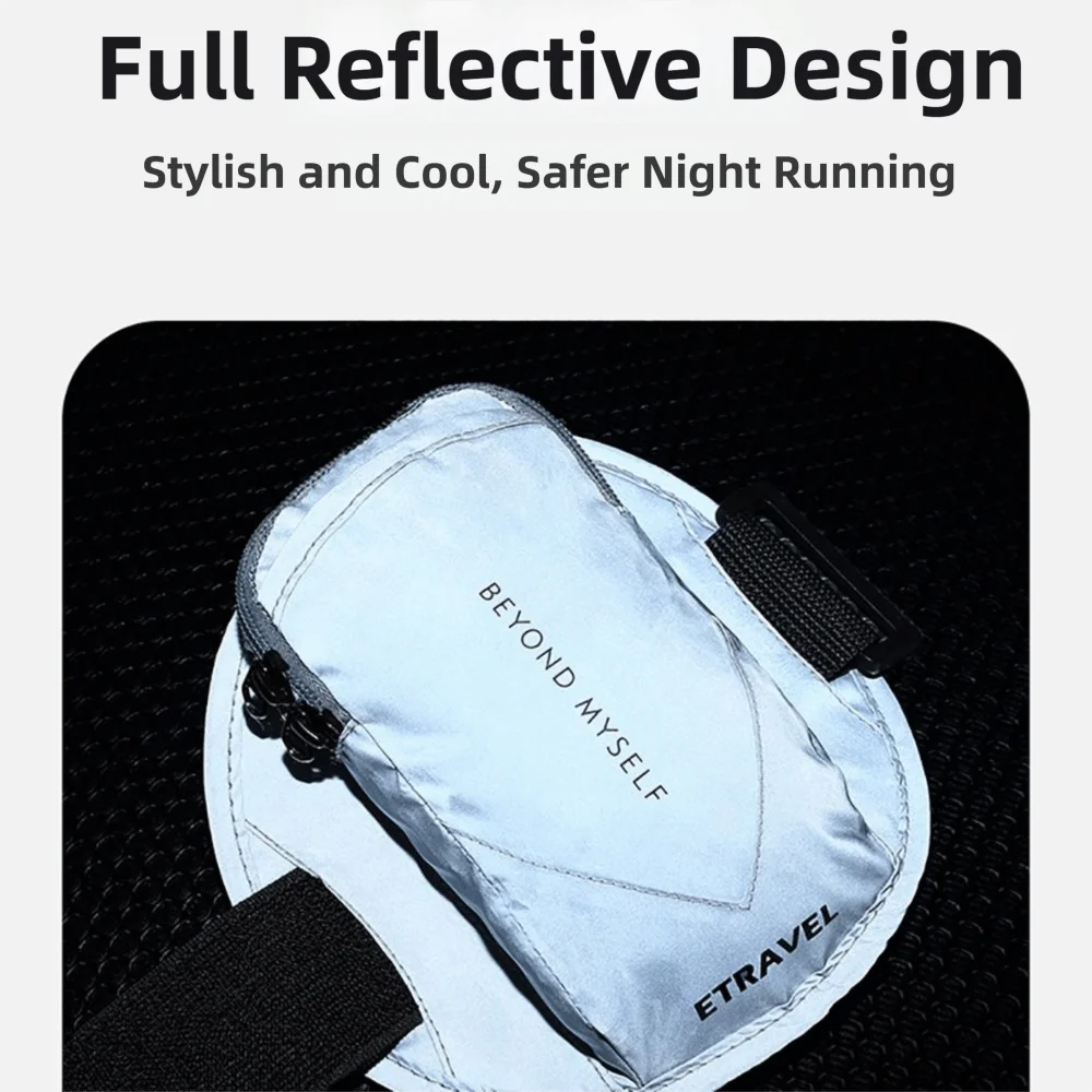 Fitness Gear Waterproof Phone Armband Universal Reflective Running Armband Night Running Arm Wrist Pouch Jogging