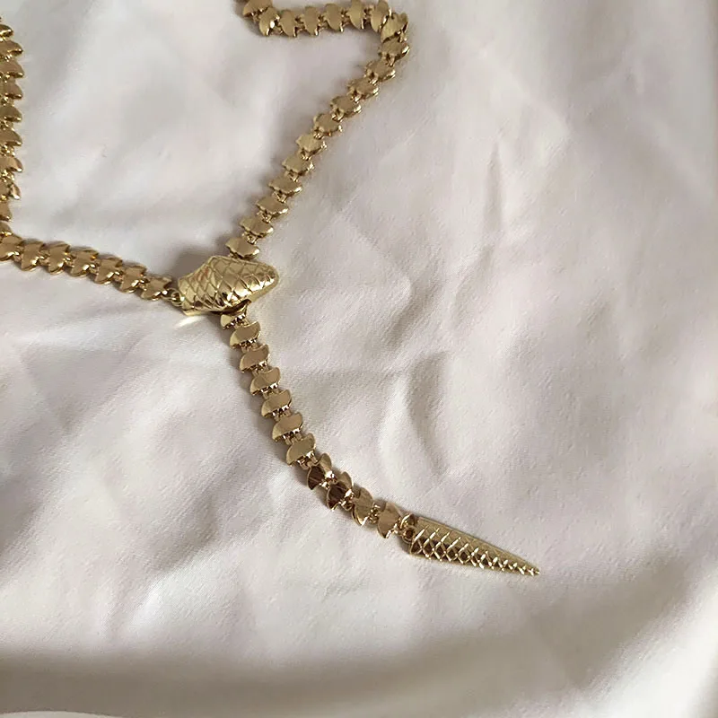 Snake necklace for women drawstring y necklace adjustable minimalist jewelry elegant cool unique jewelry new in