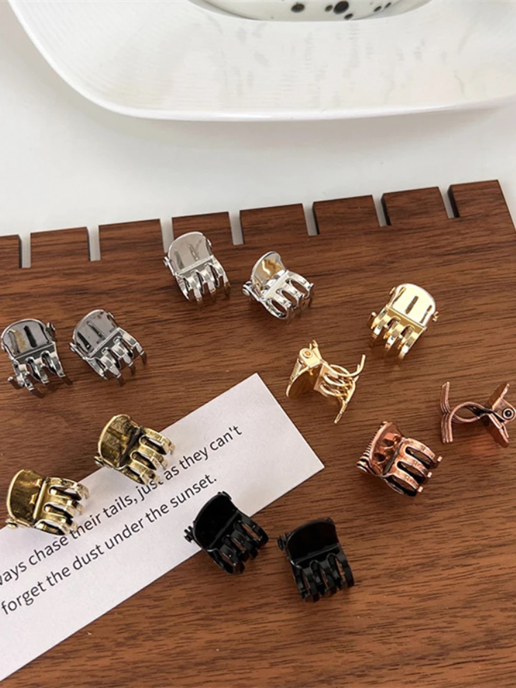 New for Women Girls Cute Metal Shape Small Hair Claws Set Ponytail Sweet Decorate Hair Clips Hairpins Fashion Hair Accessories