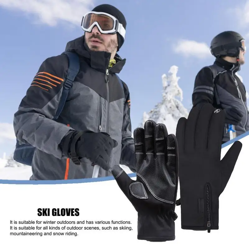 

Biking Gloves For Men Winter Ski Thermal Gloves Waterproof Gloves Warm Touchscreen Gloves For Men Women Running Cycling