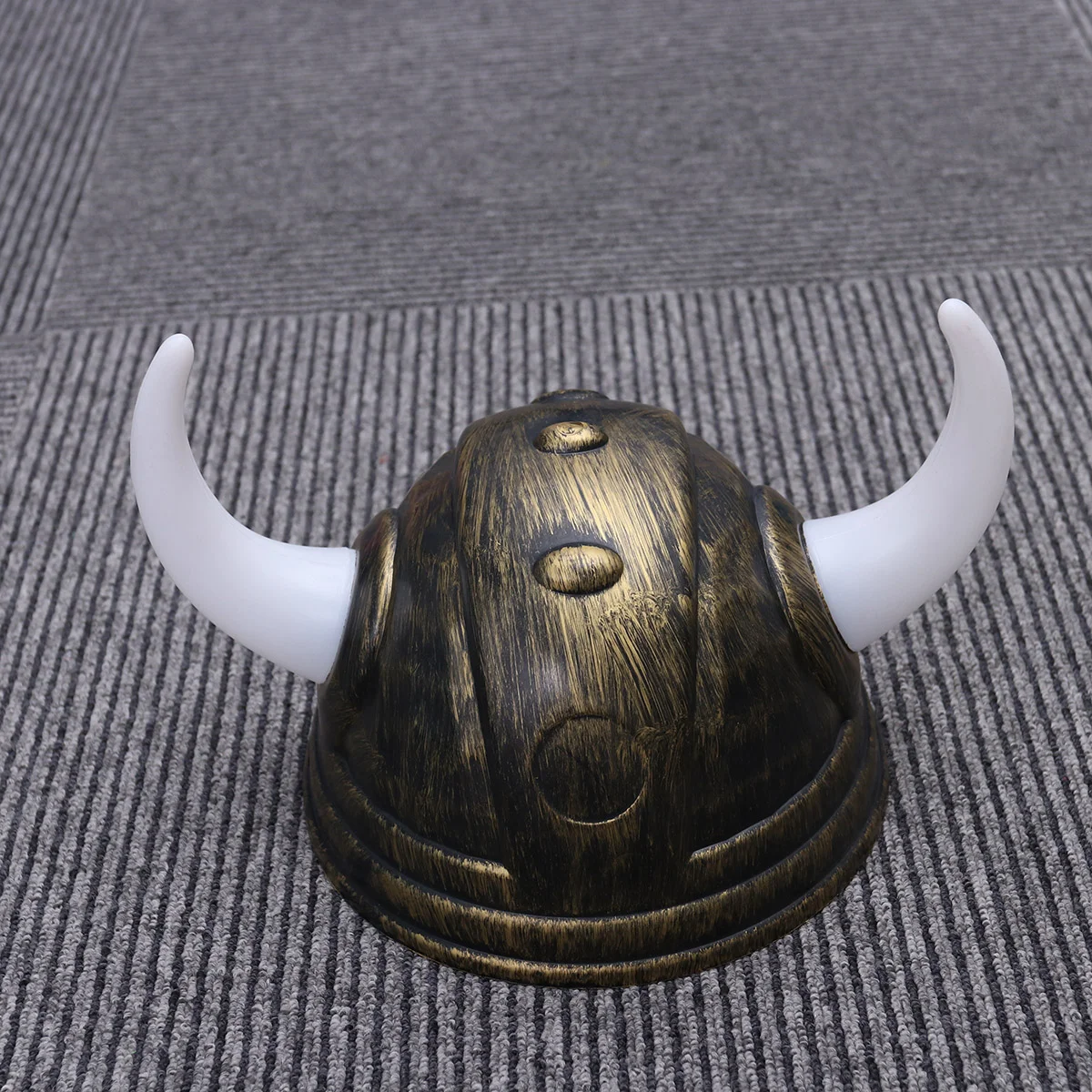 Buffalo Ox Horns Hat Viking Hat Halloween Decoration Props Party Accessory Kids Toys Plaything for Cosplay Costume Party (Golden