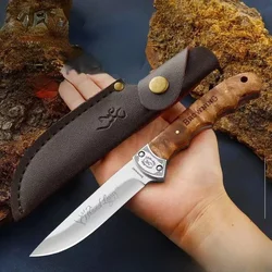 Cuchillo de forja hecho a mano, cuchillo recto para carne de cordero y fruta, con mango ligero, 2024